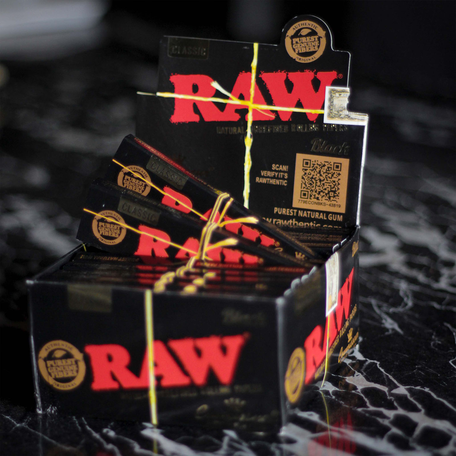 RAW Black King Size Plus Tips